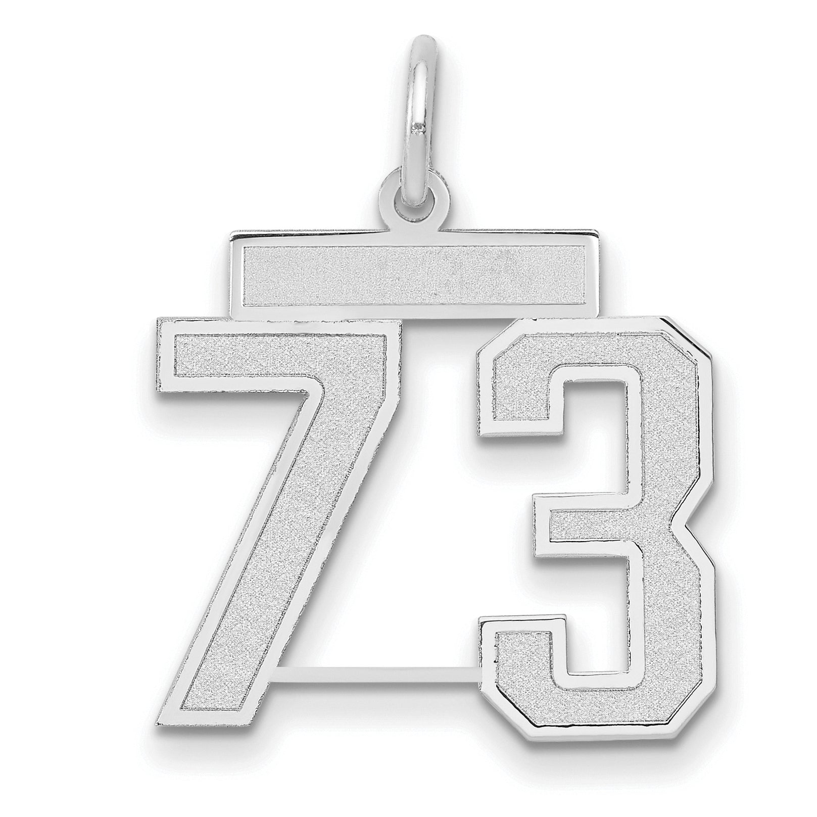 14kw Medium Satin Number 73 Charm
