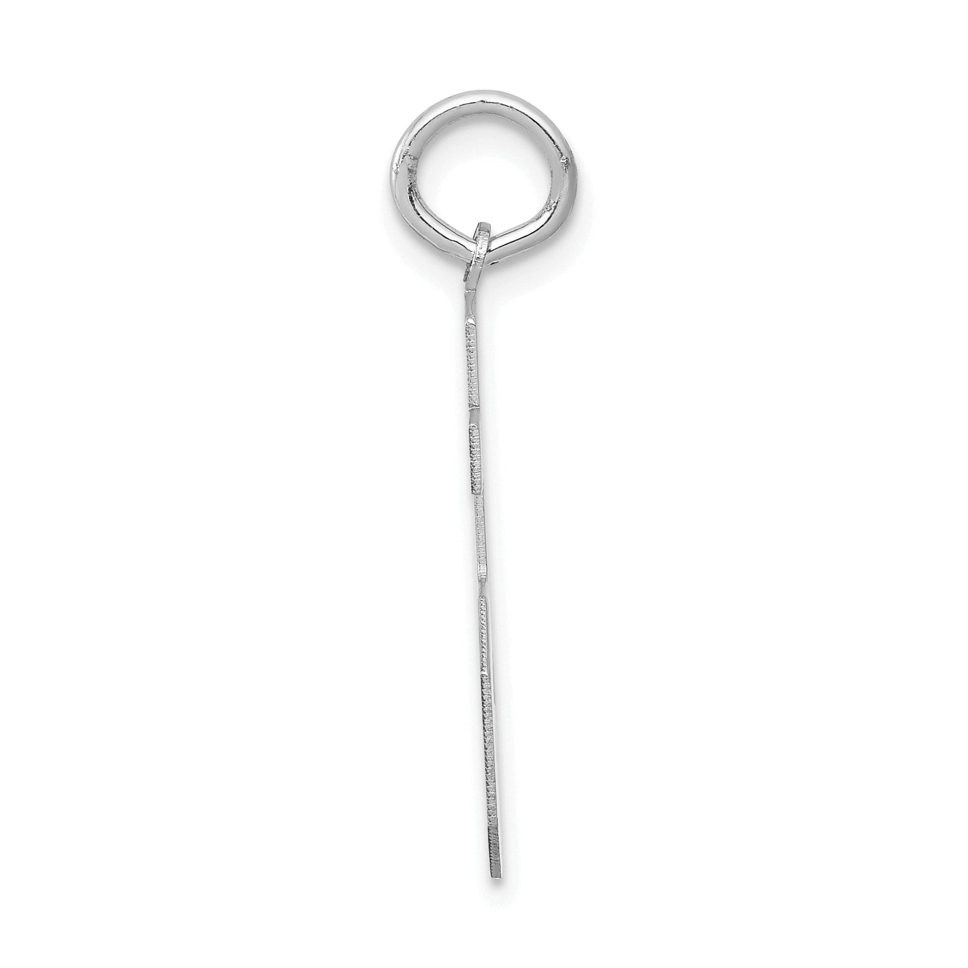 14K WG Medium Satin Number 75 Charm