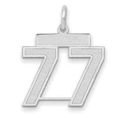 14kw Medium Satin Number 77 Charm
