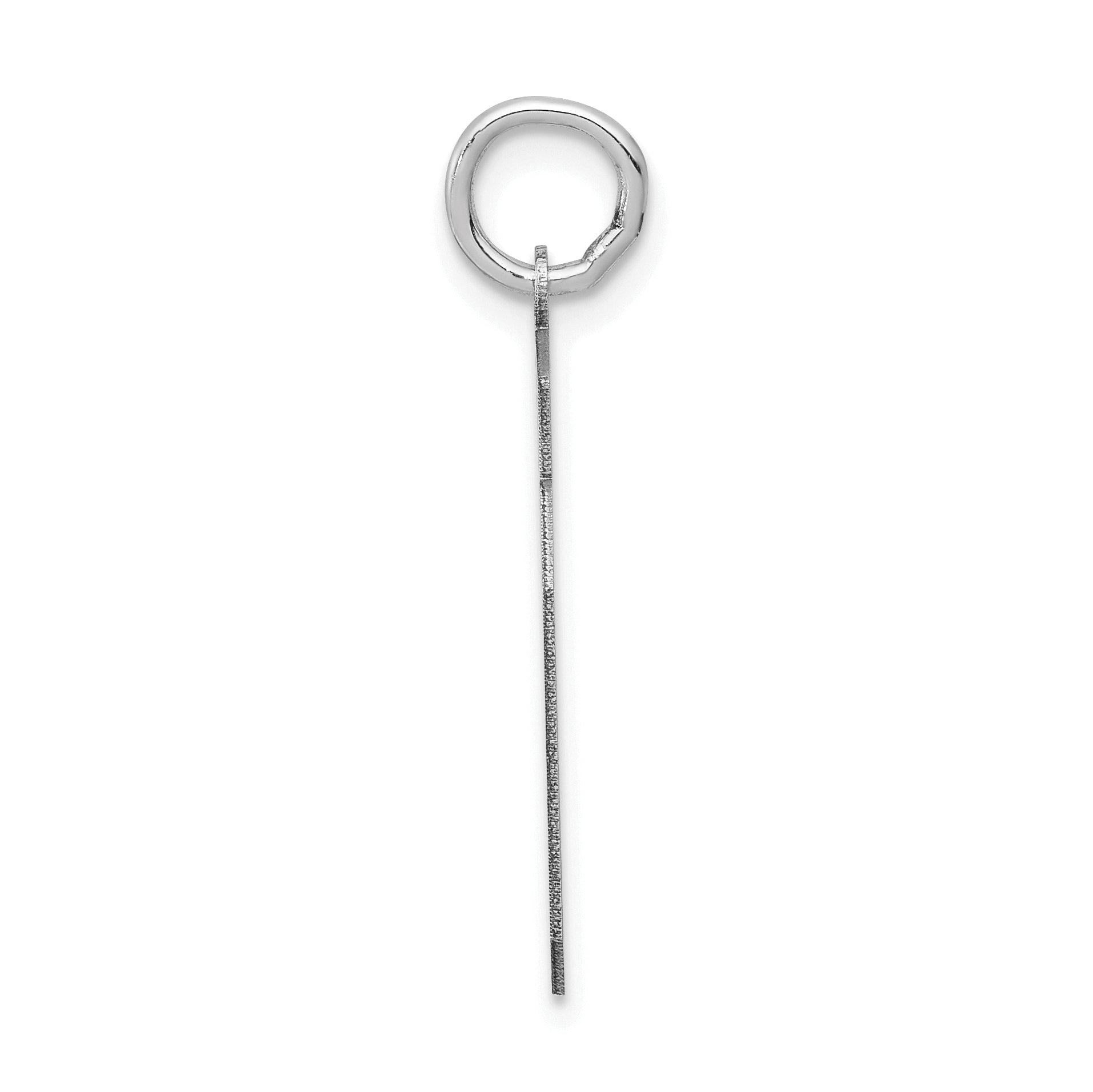 14K WG Medium Satin Number 80 Charm Secondary image