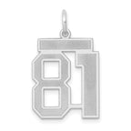 14kw Medium Satin Number 81 Charm