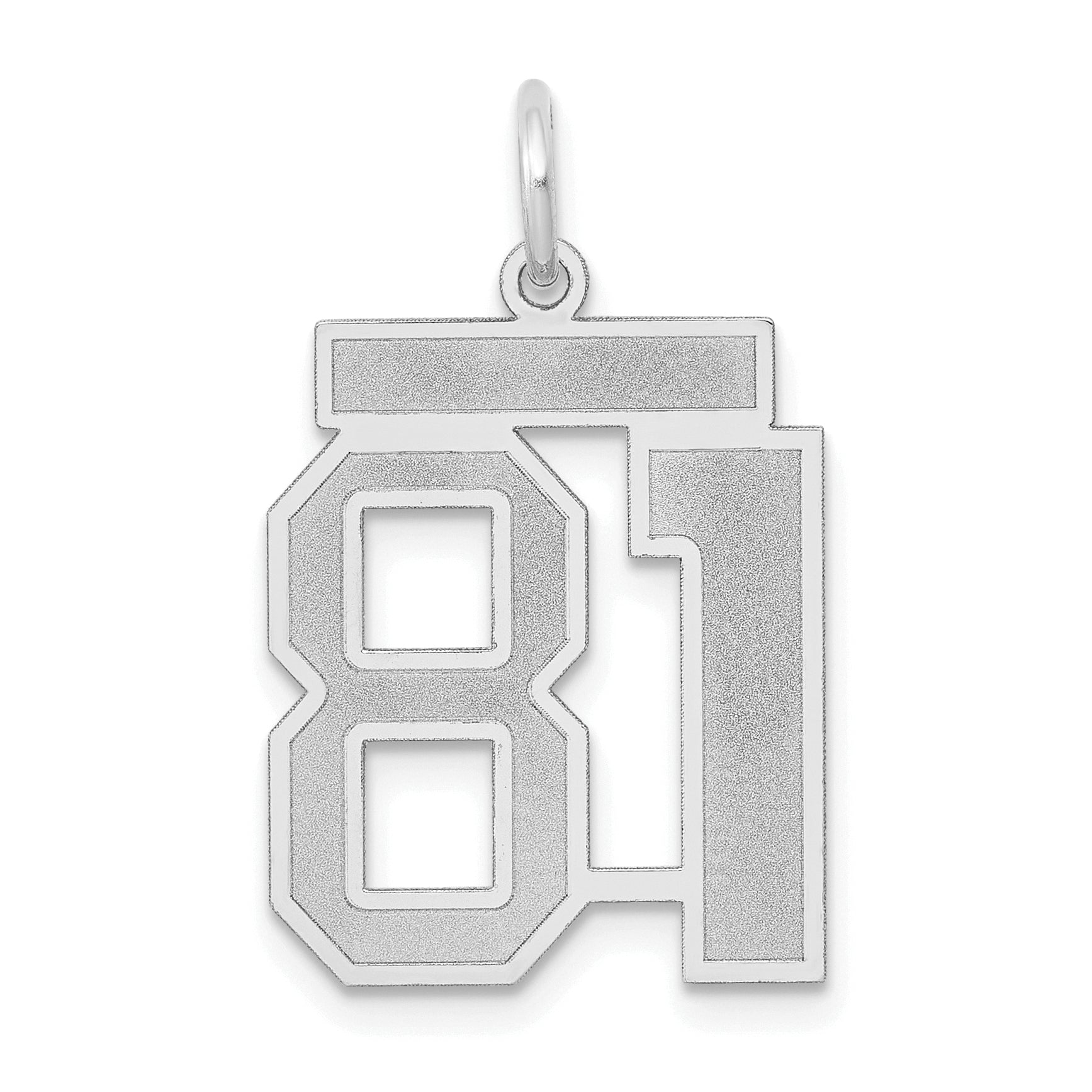 14kw Medium Satin Number 81 Charm