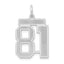 14kw Medium Satin Number 81 Charm
