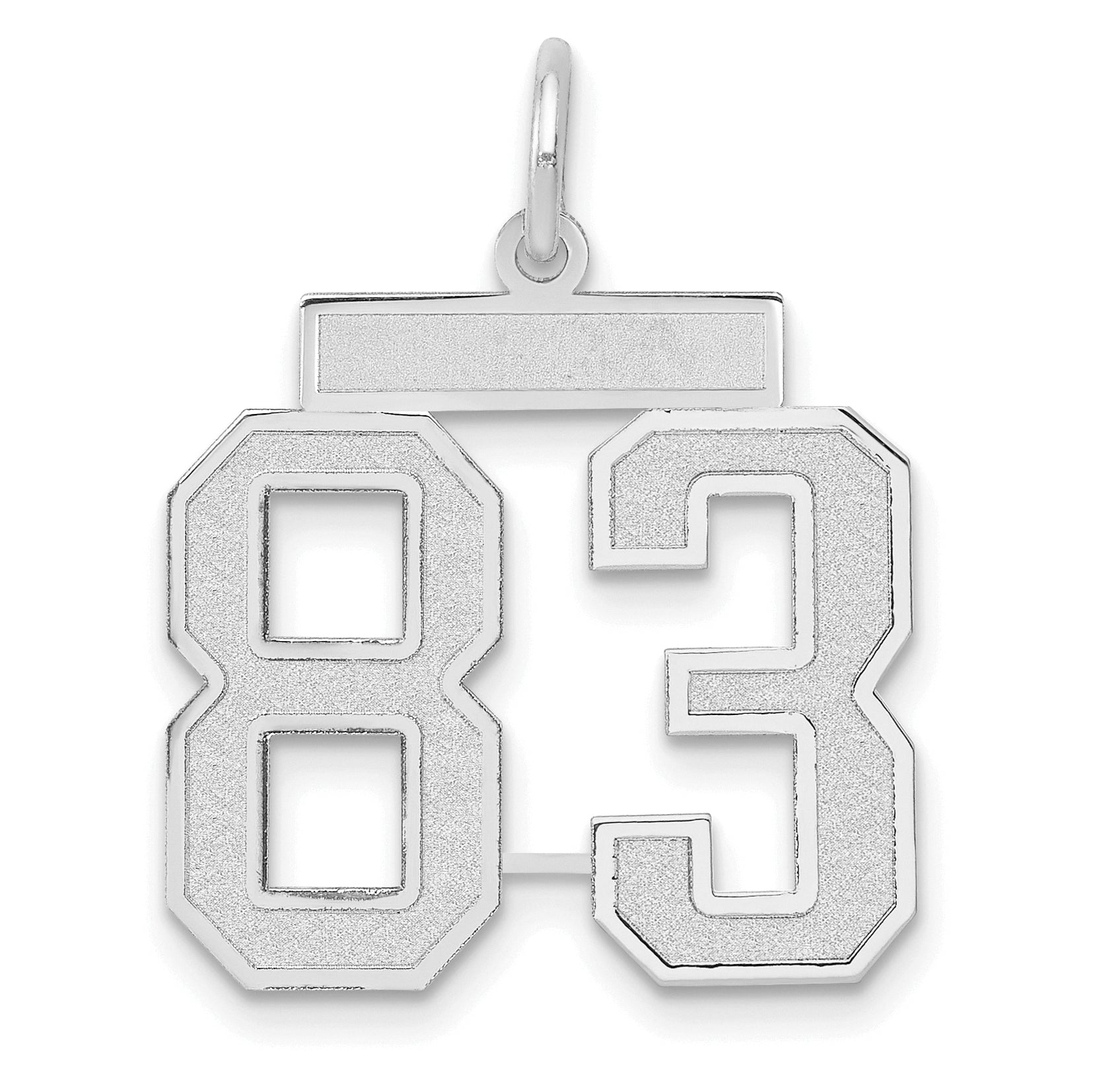 14kw Medium Satin Number 83 Charm