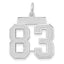 14kw Medium Satin Number 83 Charm