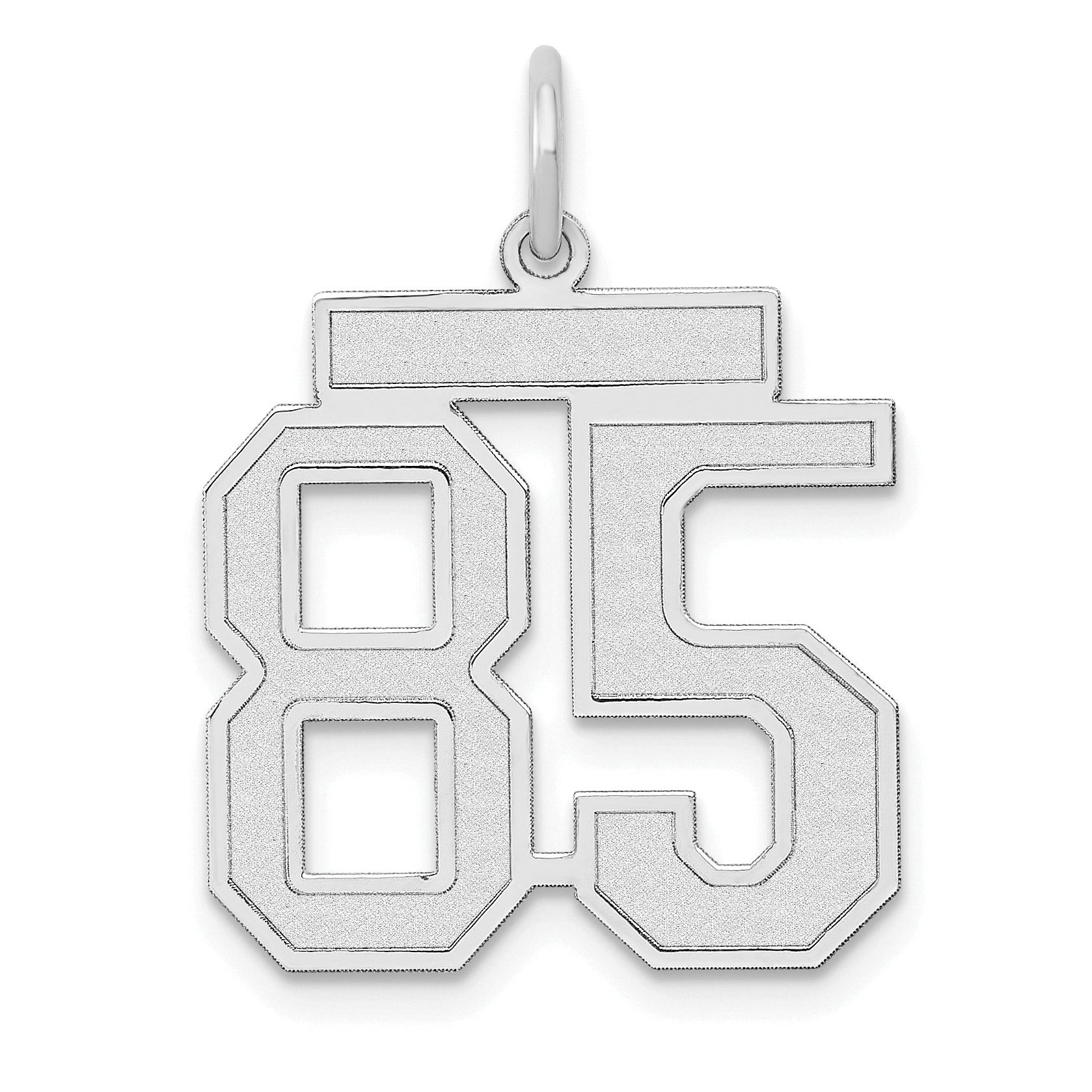 14kw Medium Satin Number 85 Charm