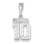 14K White Gold Small Diamond-cut Number 10 Charm