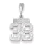 14K White Gold Small Diamond-cut Number 38 Charm