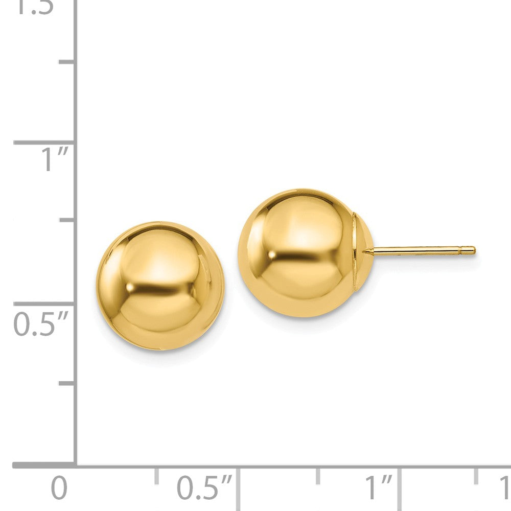 Polished Puffed Ball Stud Earrings in 14K Yellow Gold Secondary image