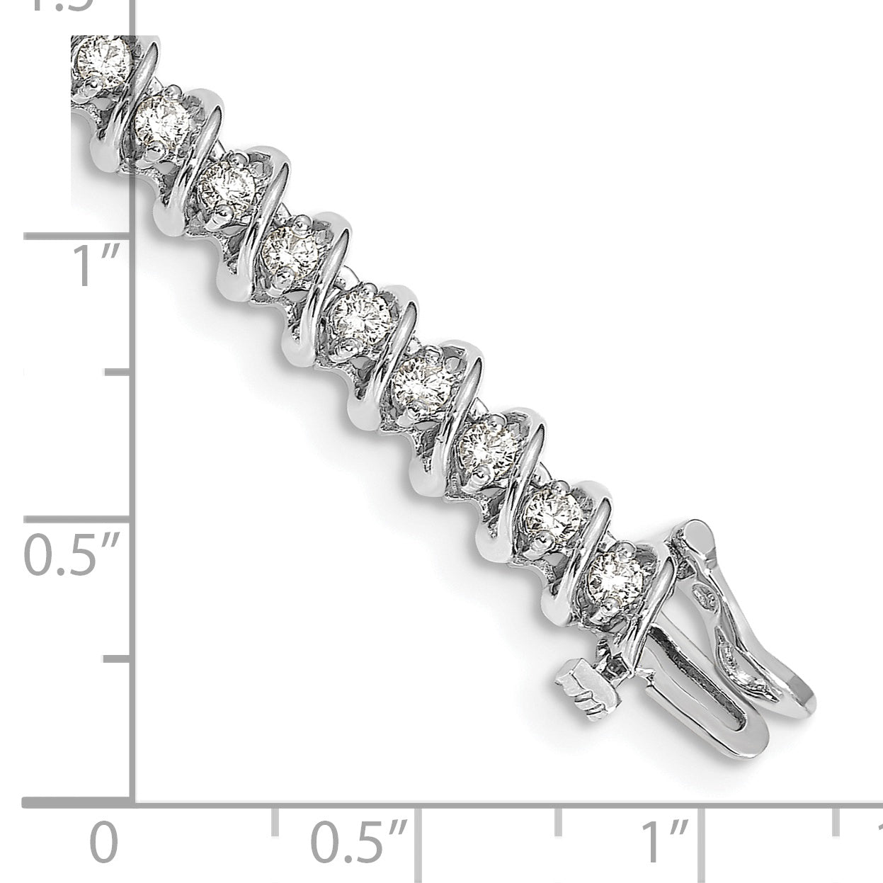 14k White Gold AA Diamond Tennis Bracelet