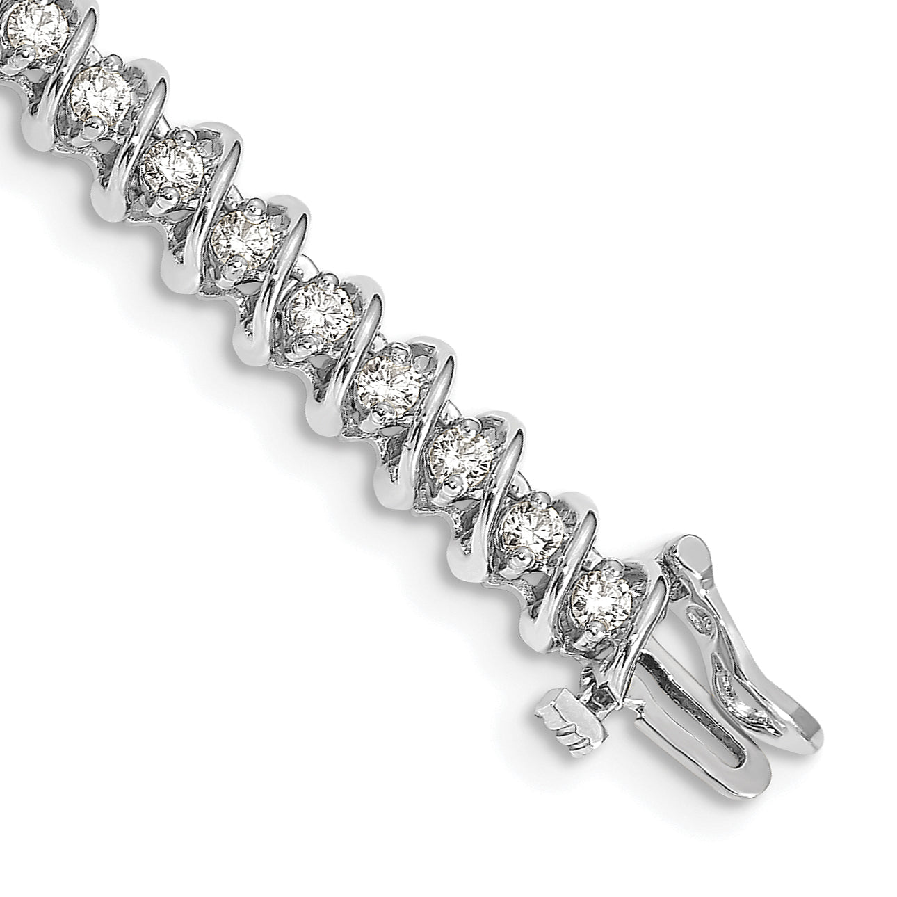 14k White Gold AA Diamond Tennis Bracelet Main image