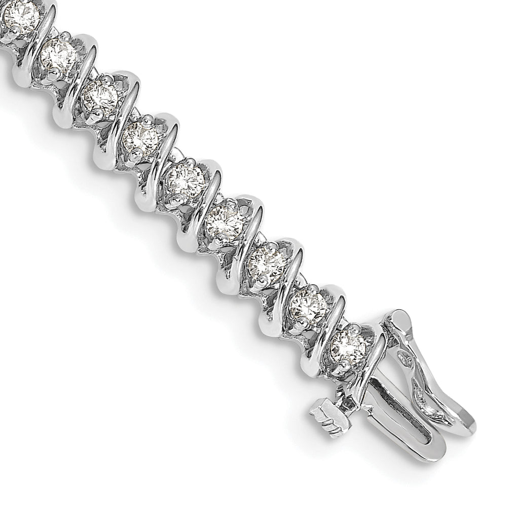14k White Gold AA Diamond Tennis Bracelet