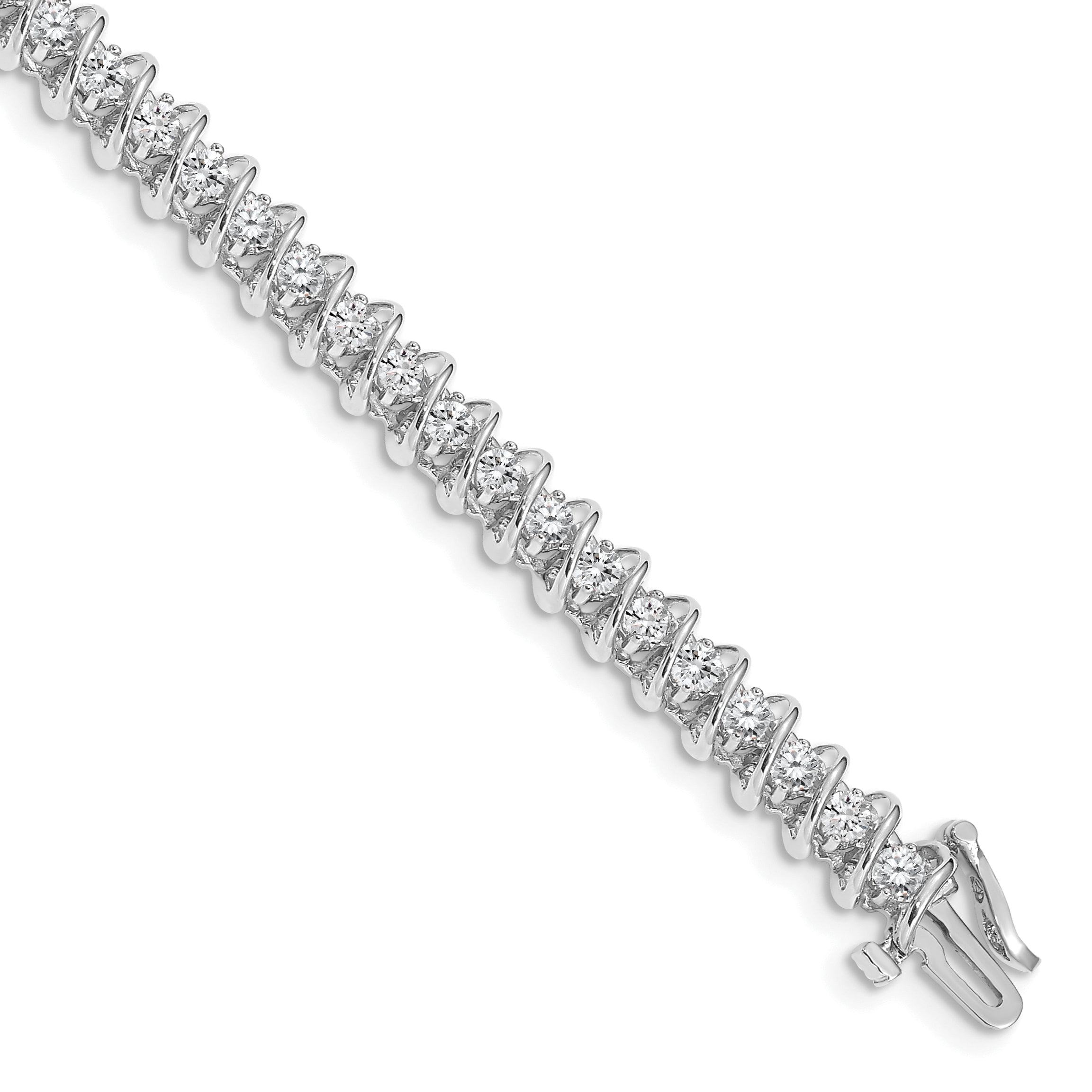 14k White Gold AA Diamond Tennis Bracelet Main image