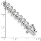 14k White Gold AA Diamond Tennis Bracelet