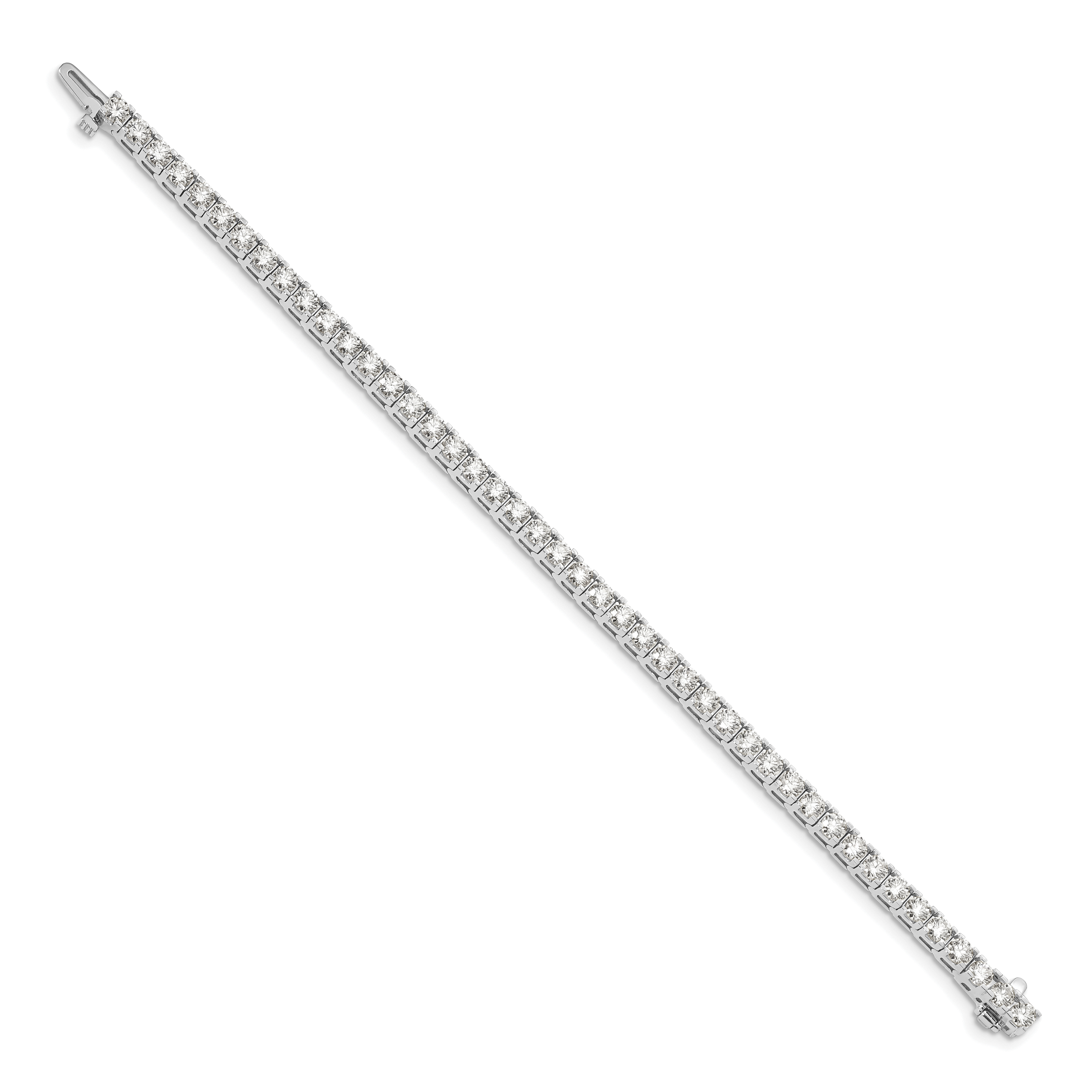 14k White Gold AA Diamond Tennis Bracelet Secondary image