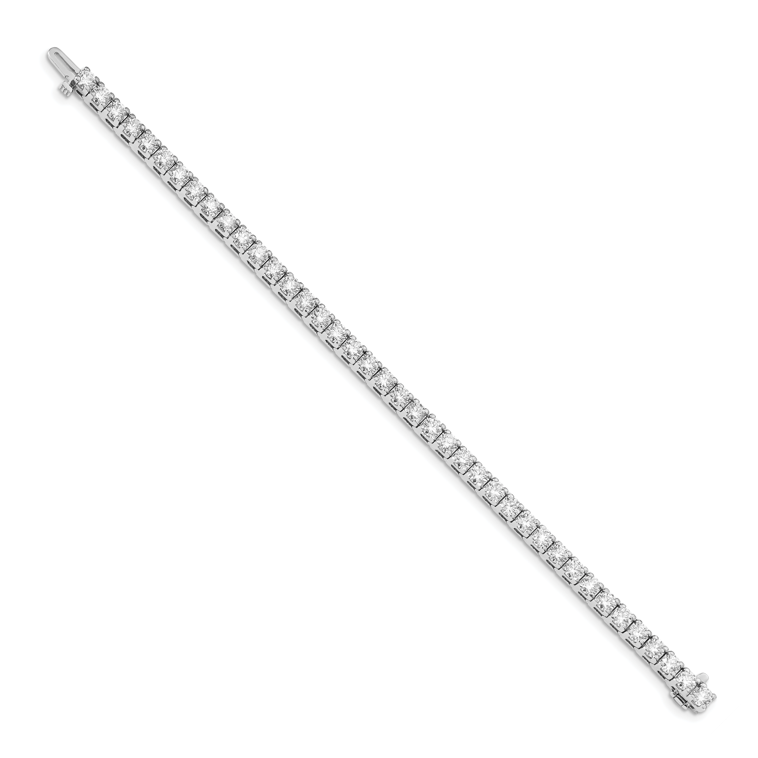 14k White Gold AA Diamond Tennis Bracelet Secondary image