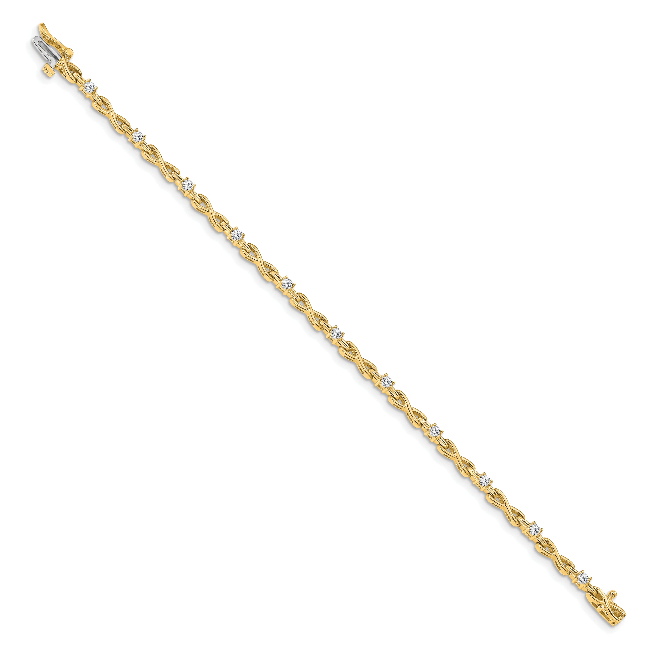 14k AA Diamond Tennis Bracelet - 7