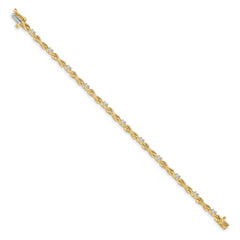 14k AA Diamond Tennis Bracelet - 7
