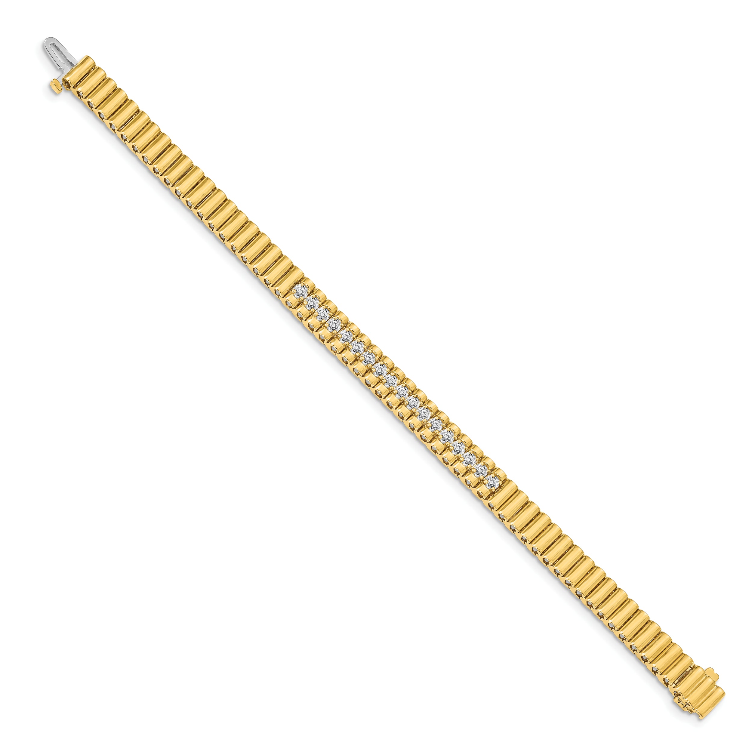 14k AA Diamond Link Bracelet - 7