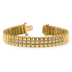14k AA Diamond Link Bracelet - 7
