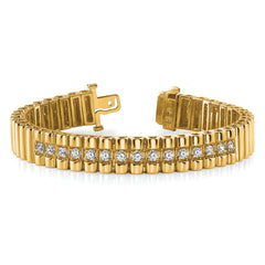 14k AA Diamond Link Bracelet