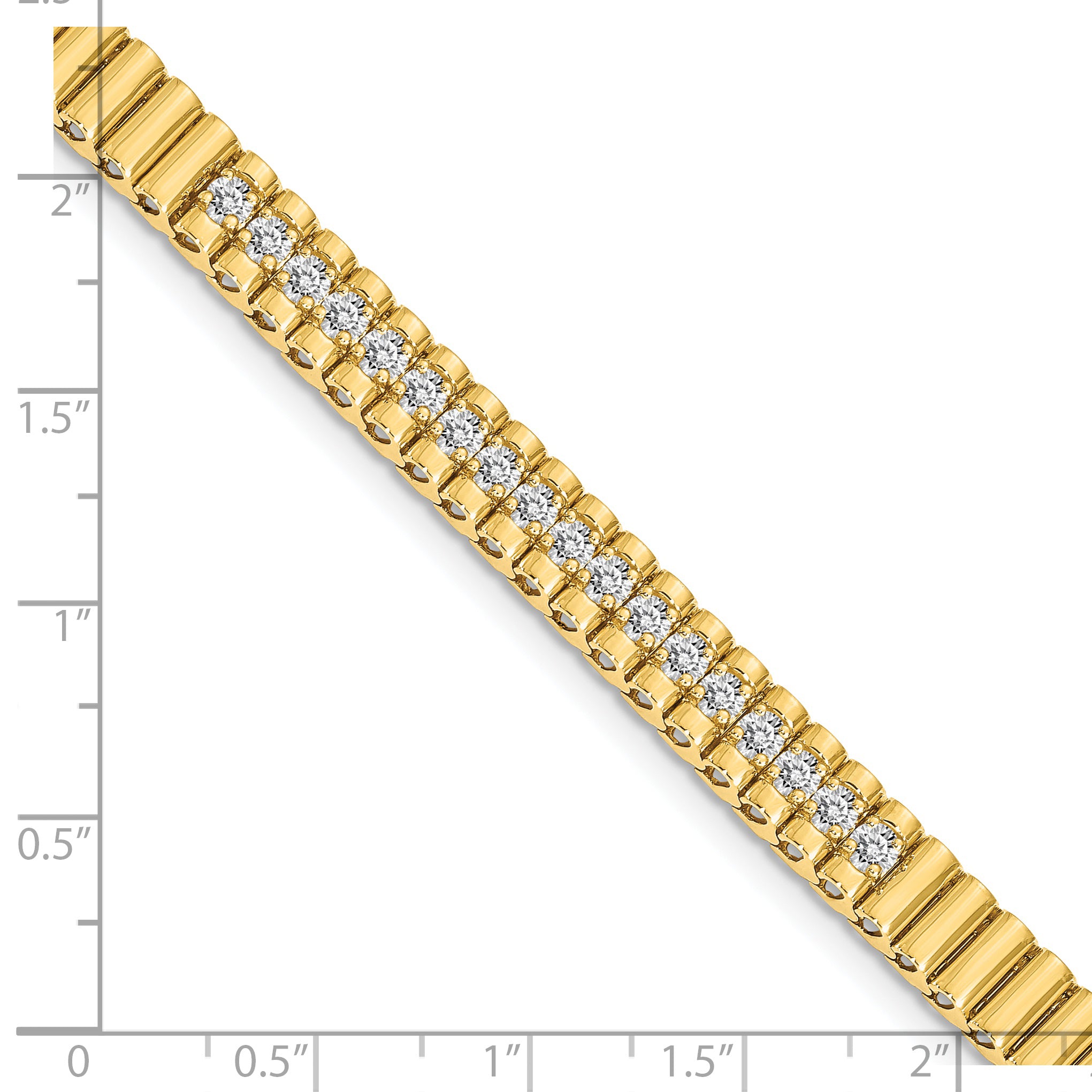 14k AA Diamond Link Bracelet - 7