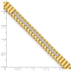 14k AA Diamond Link Bracelet