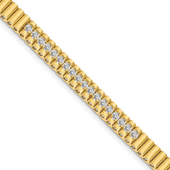 14k AA Diamond Link Bracelet