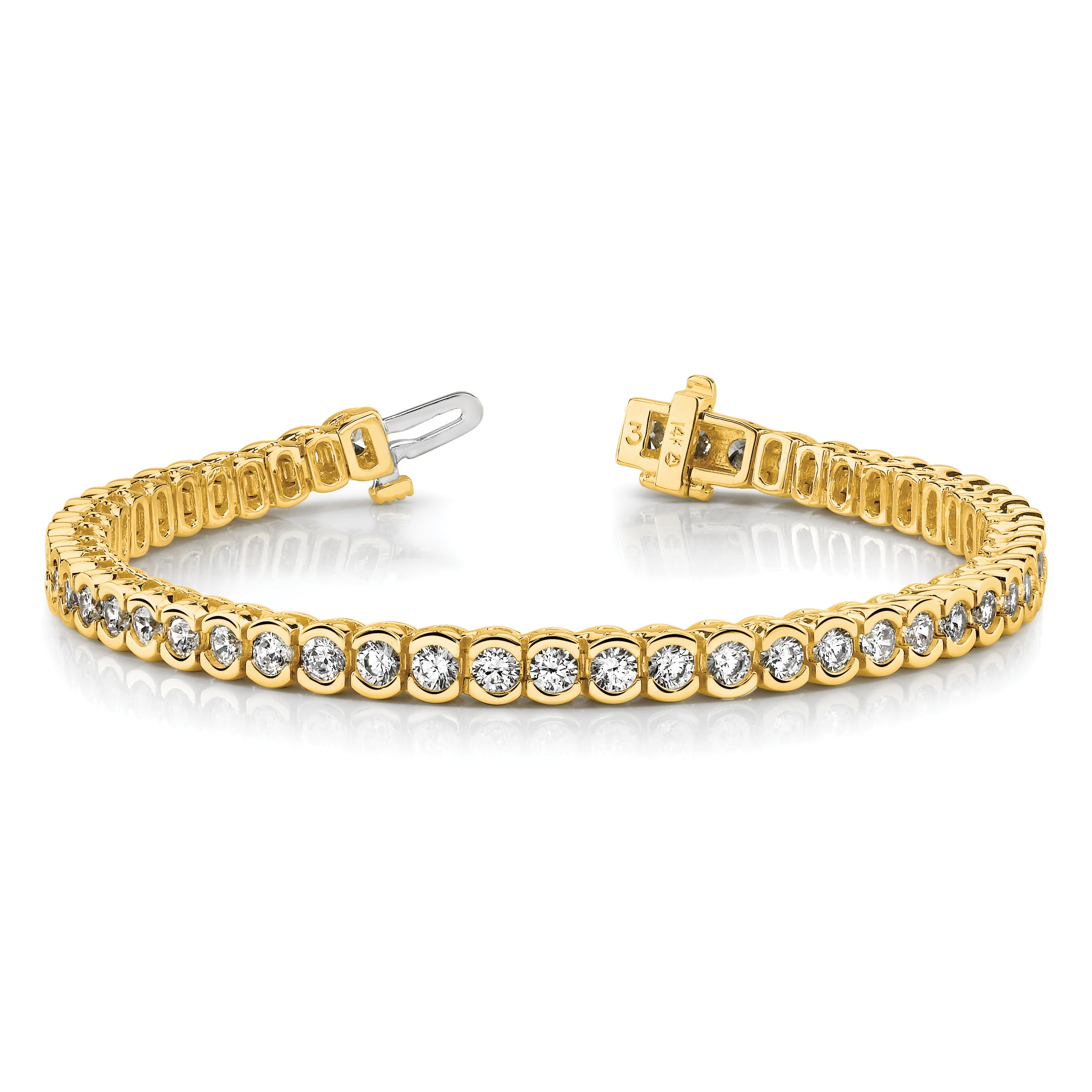 14k AA Diamond Tennis Bracelet - 7
