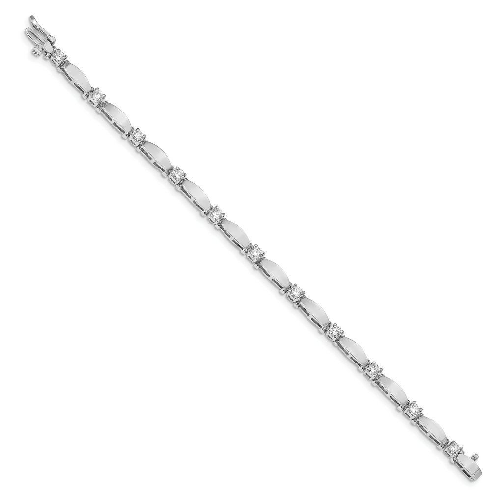 14k White Gold AA Diamond Tennis Bracelet