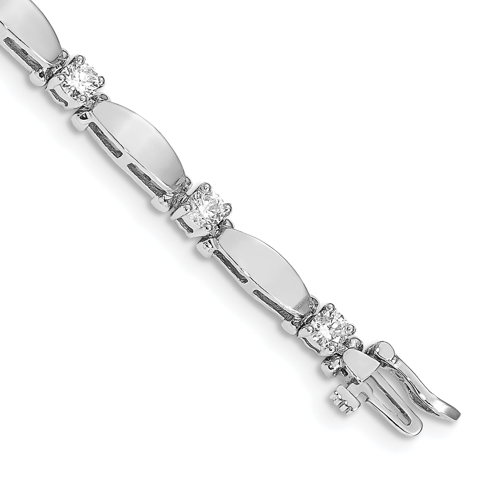 14k White Gold AA Diamond Tennis Bracelet Main image