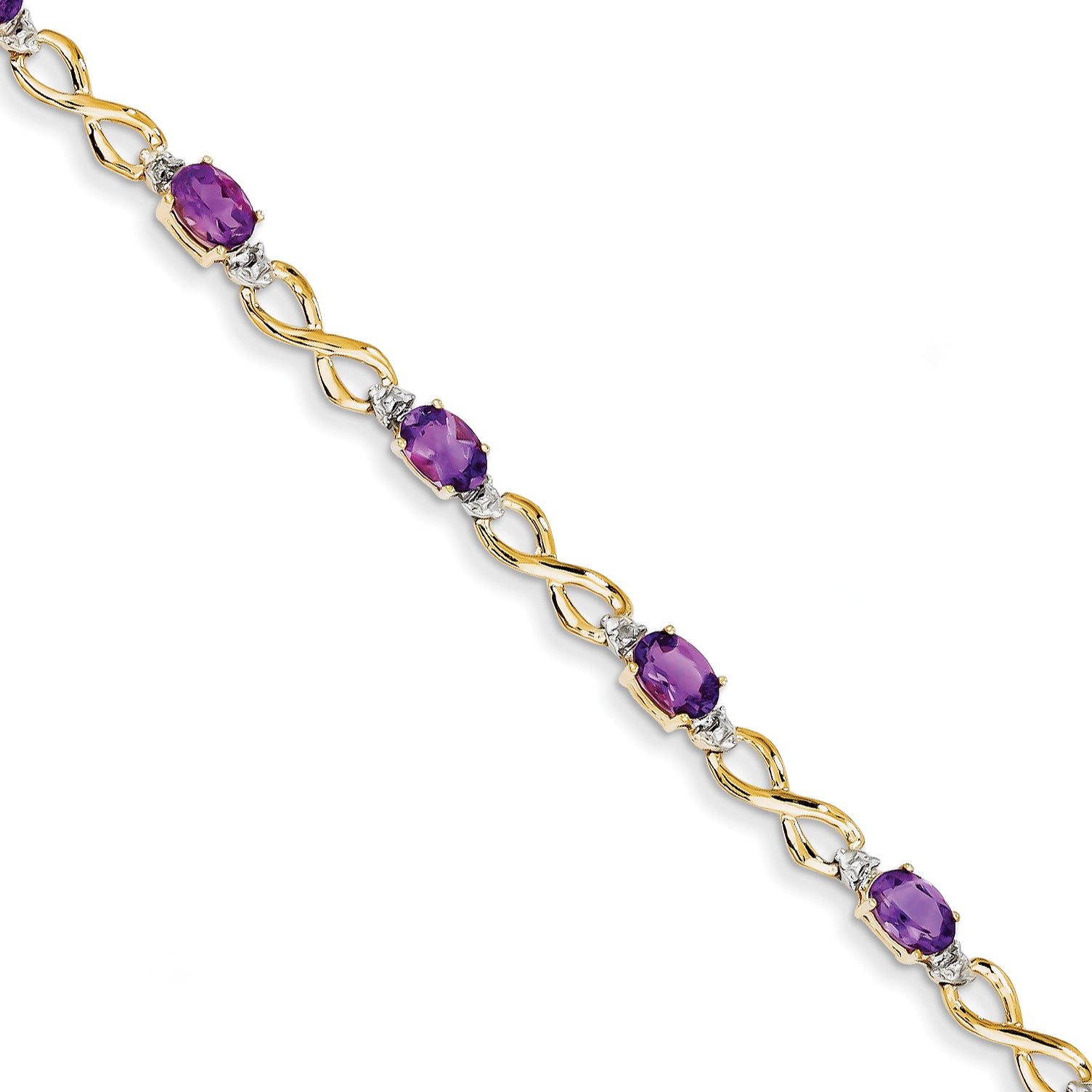 14k Amethyst/Diamond Bracelet Main image
