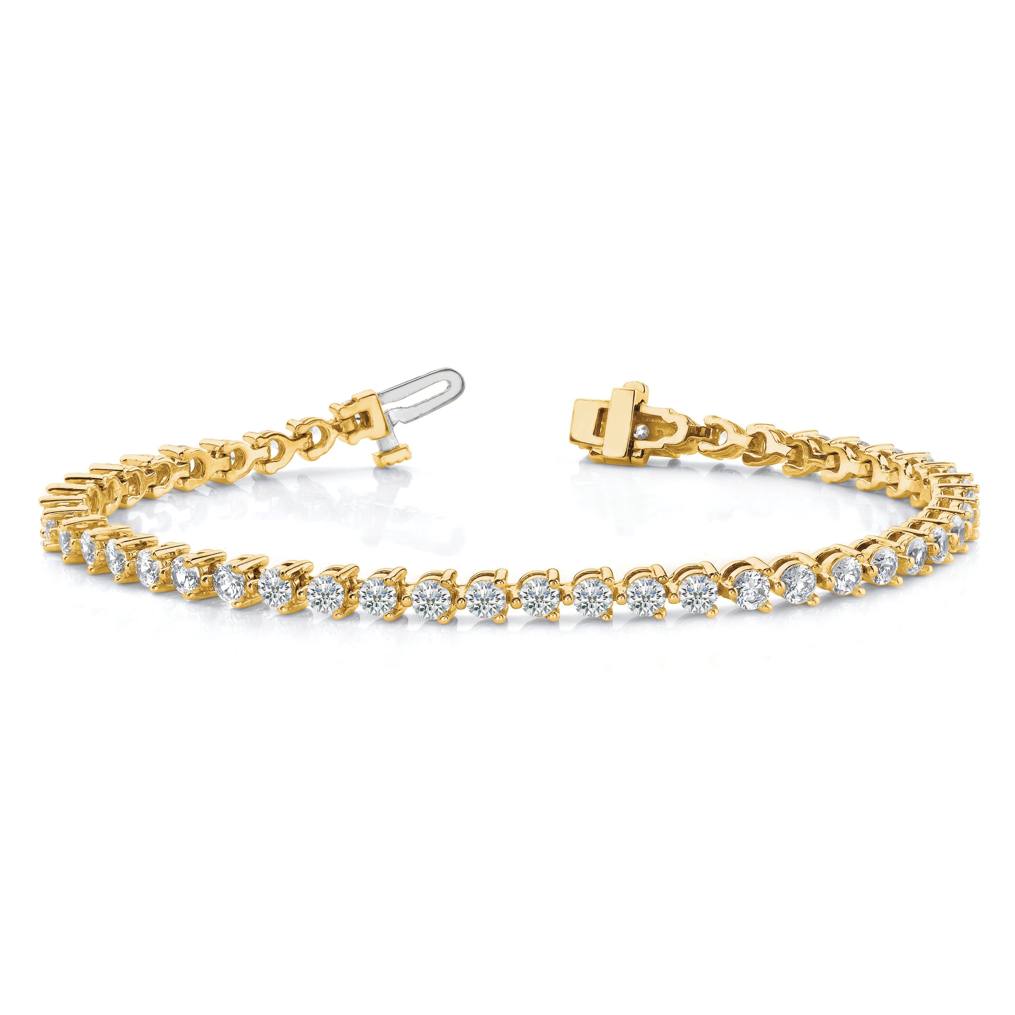14k AA Diamond Tennis Bracelet - 7