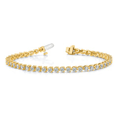 14k AA Diamond Tennis Bracelet - 7