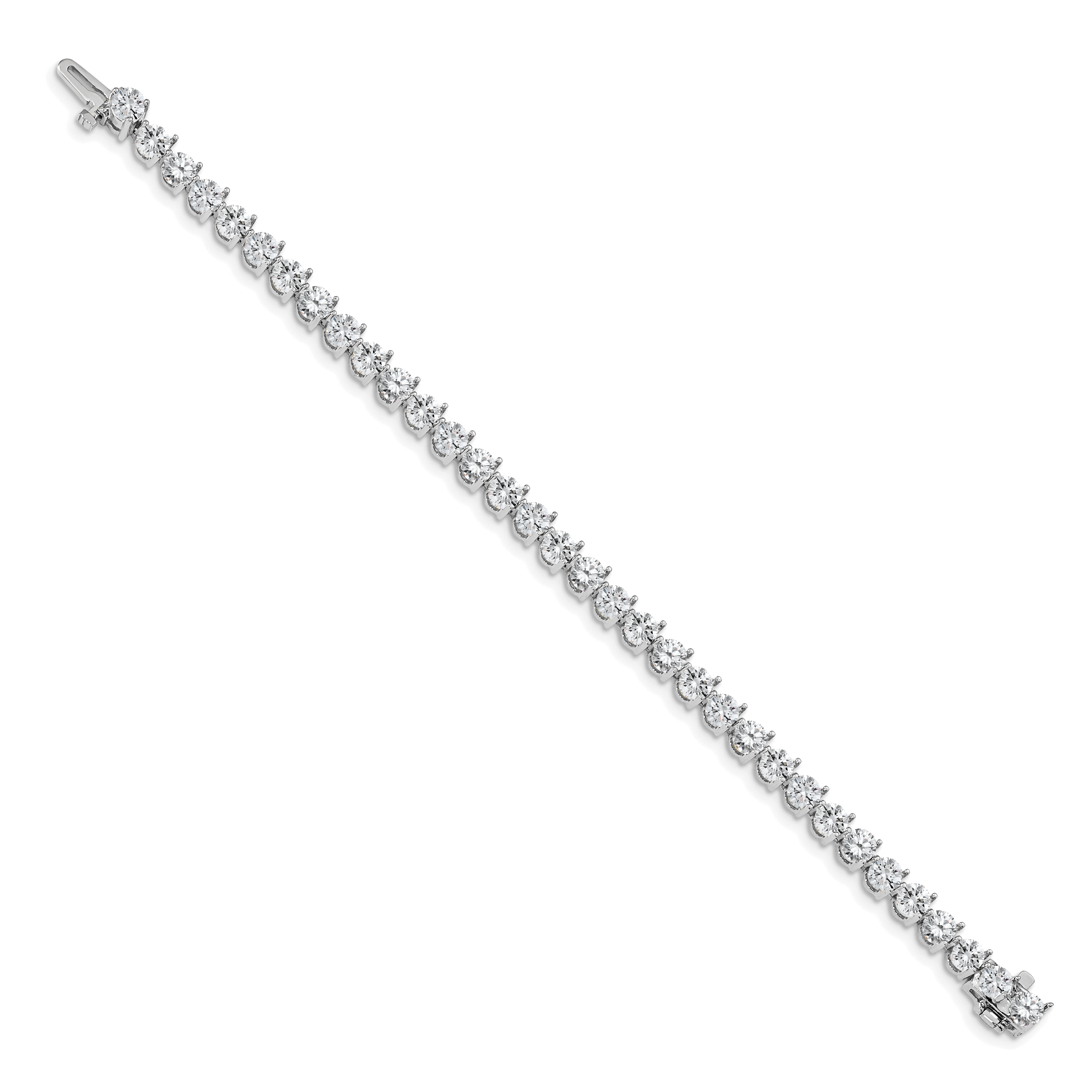 14k White Gold AA Diamond Tennis Bracelet