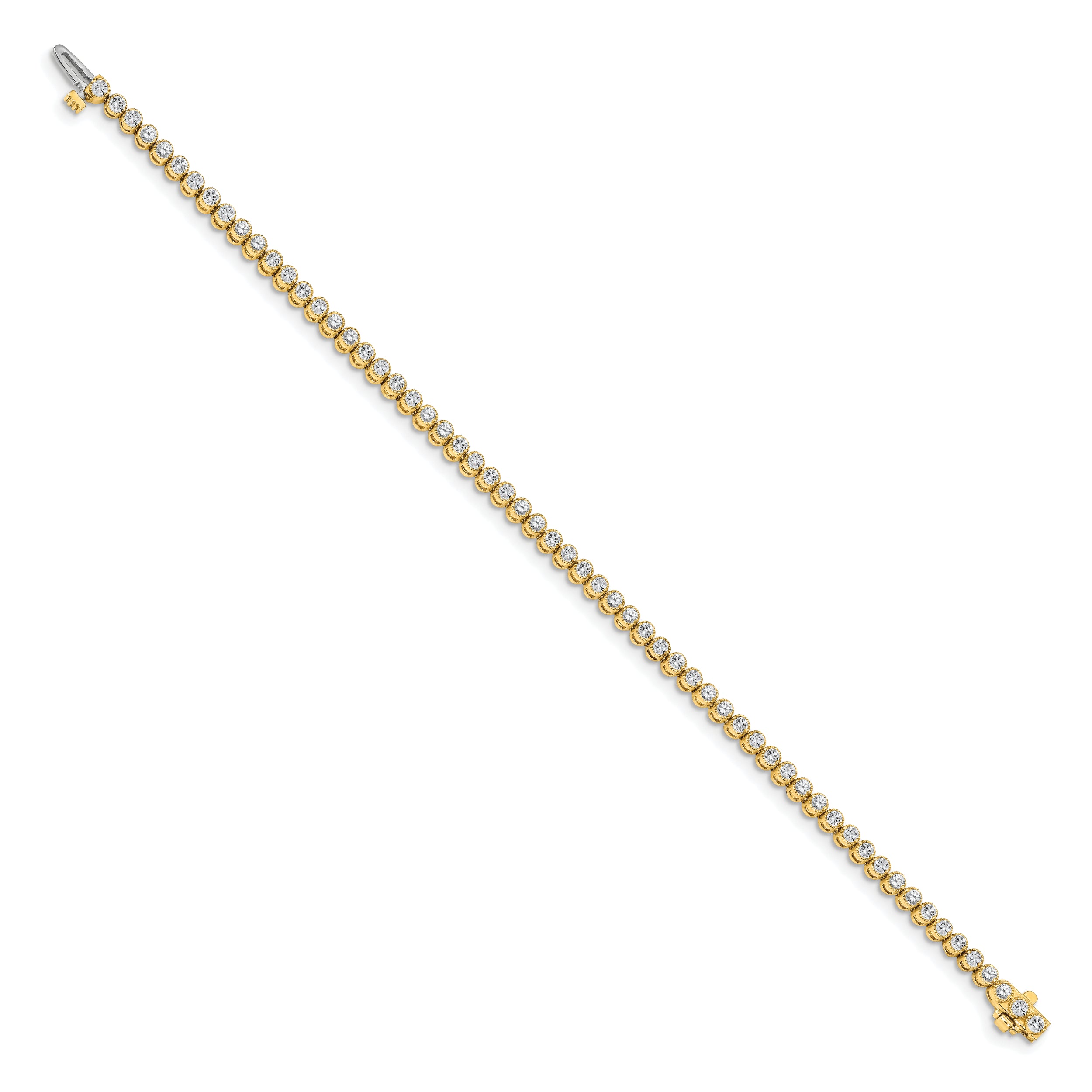 14k AA Diamond Tennis Bracelet - 7