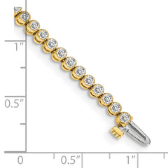14k AA Diamond Tennis Bracelet - 7