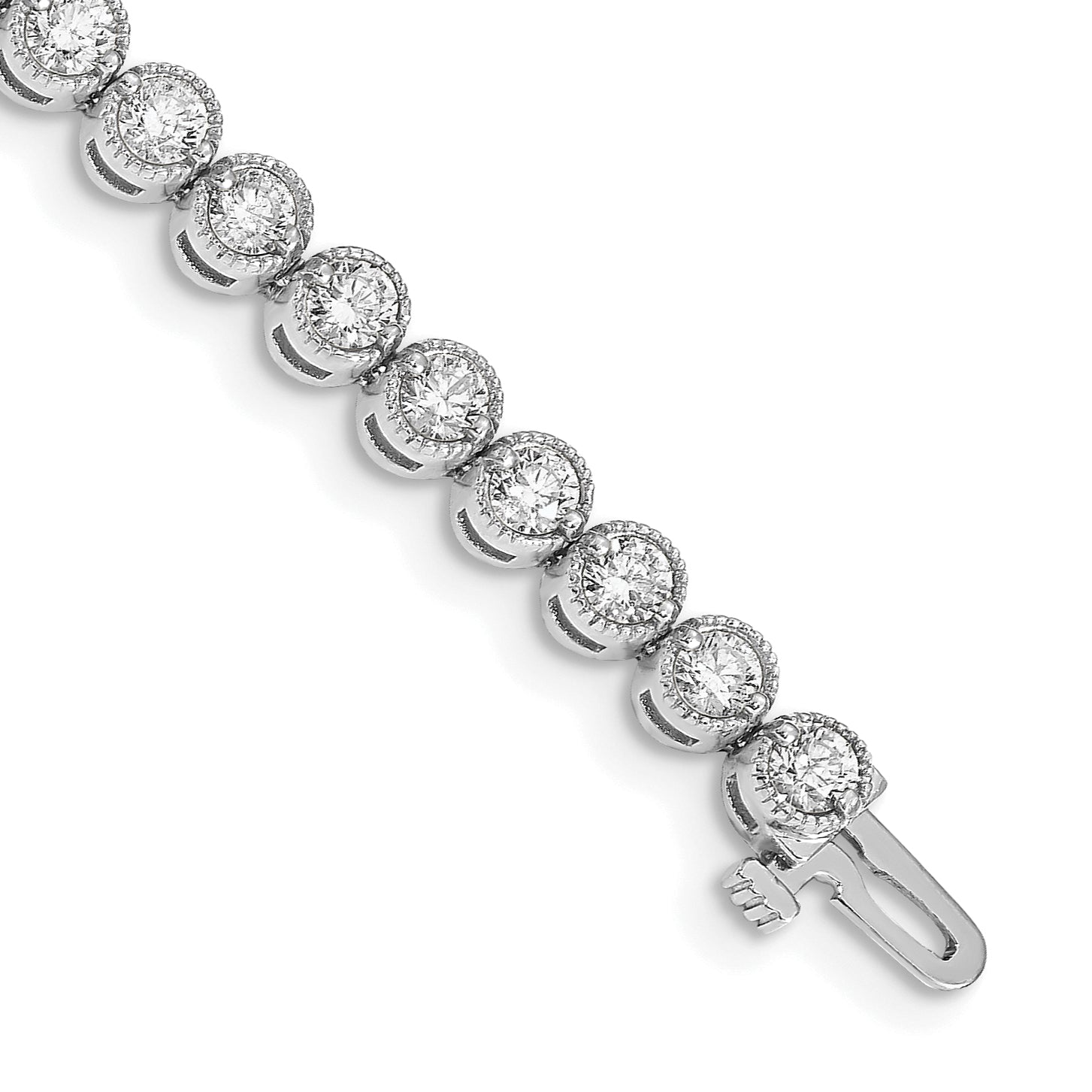 14k White Gold AA Diamond Tennis Bracelet Main image