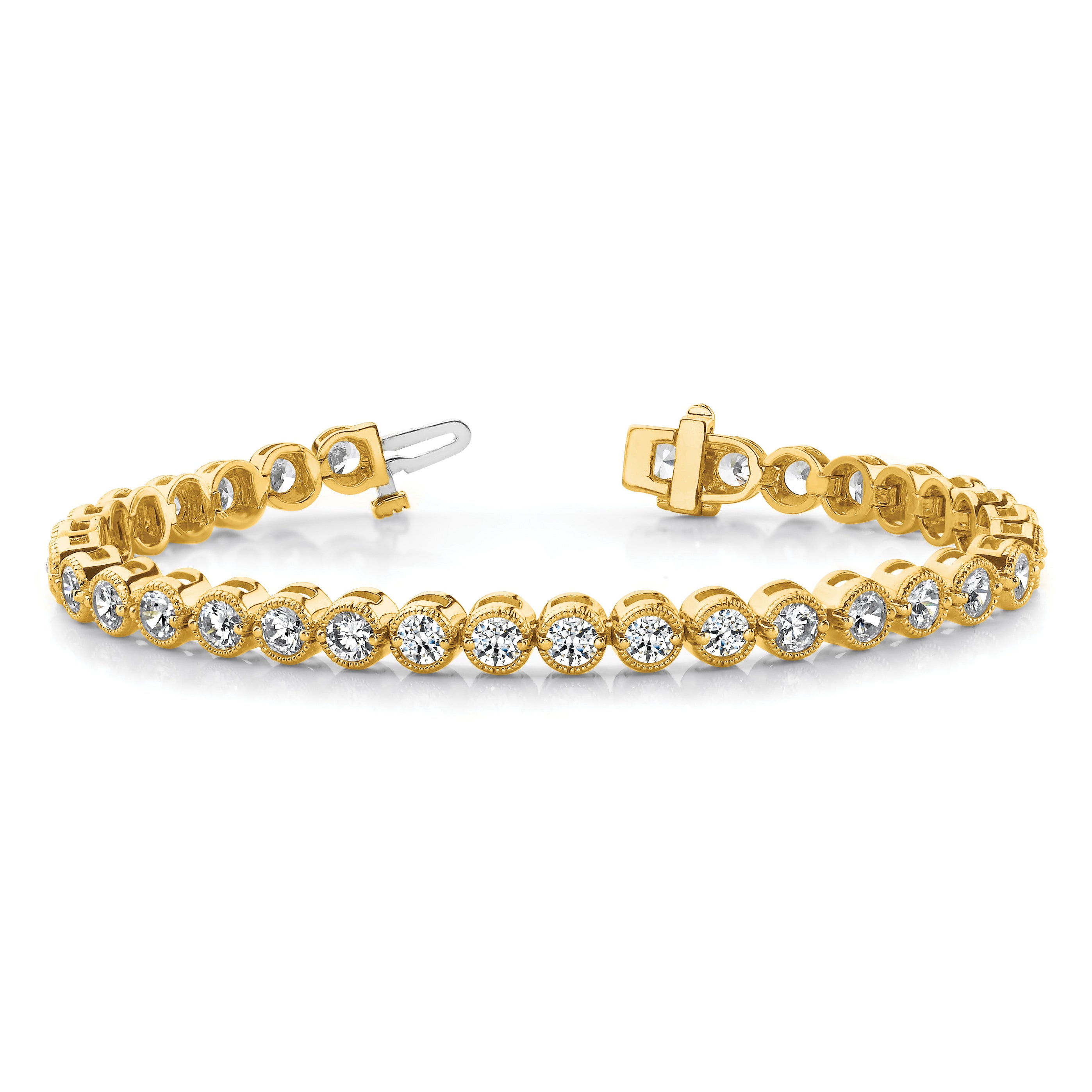 14k AA Diamond Tennis Bracelet - 7