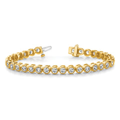 14k AA Diamond Tennis Bracelet - 7