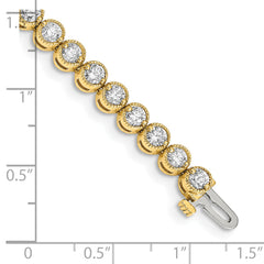 14k AA Diamond Tennis Bracelet - 7