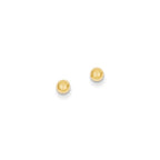 Puffed Ball Stud Earrings in 14K Yellow Gold, 4mm
