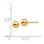 14k Polished 5mm Ball Post Earrings