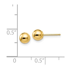 14k Polished 5mm Ball Post Earrings