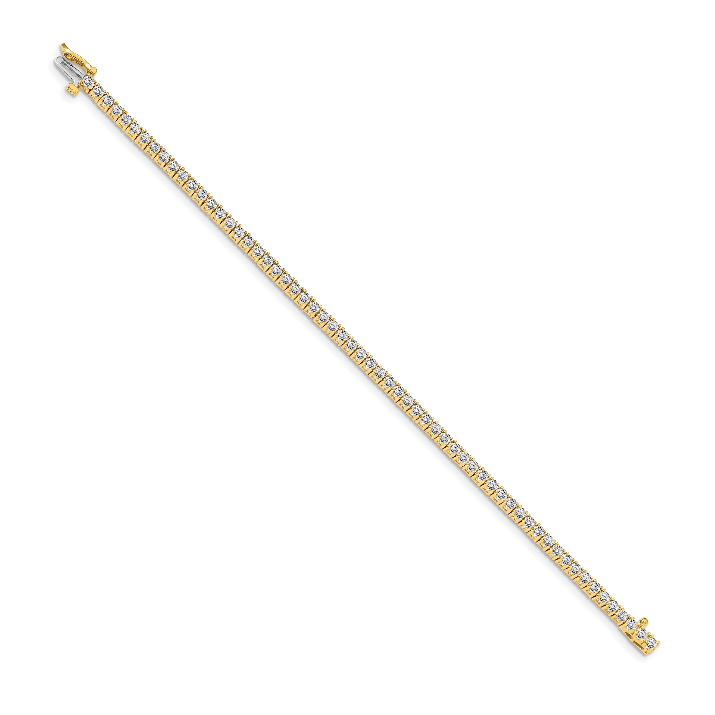 14k AA Diamond Tennis Bracelet - 7