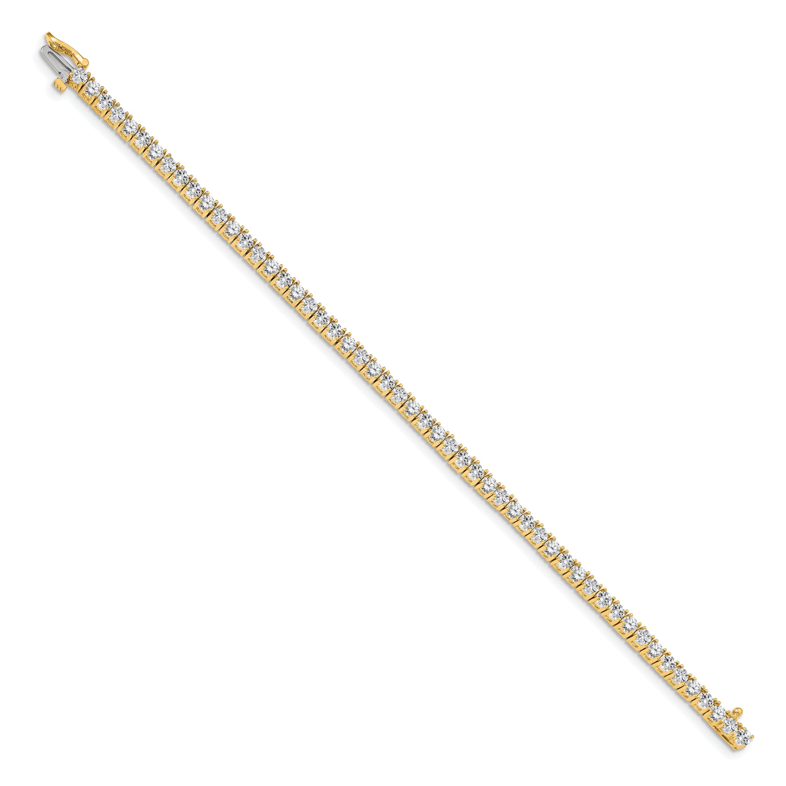 14k AA Diamond Tennis Bracelet - 7