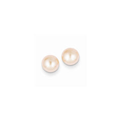 14k 6-7mm Pink Button FW Cultured Pearl Stud Post Earrings