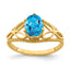 14k Blue Topaz Ring
