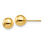 Puffed Ball Stud Earrings in 14K Yellow Gold, 6mm