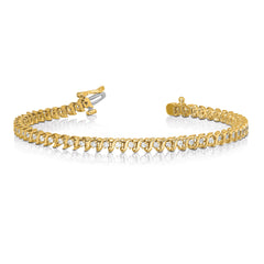 14k AA Diamond Tennis Bracelet - 7